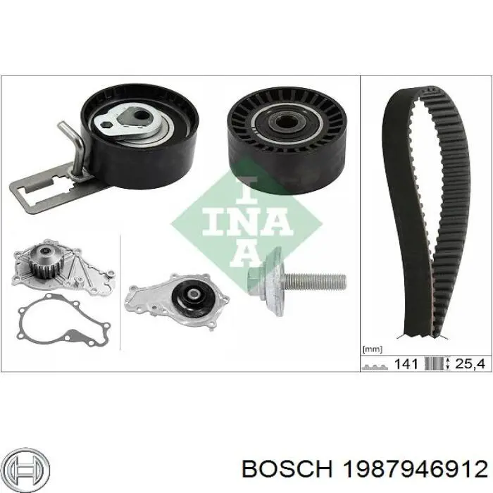 1987946912 Bosch kit de correa de distribución