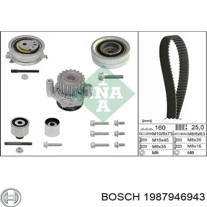 Kit de distribución 1987946943 Bosch