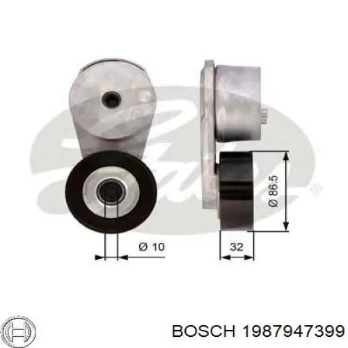 Correa de alternador 8PK1690 Dayco