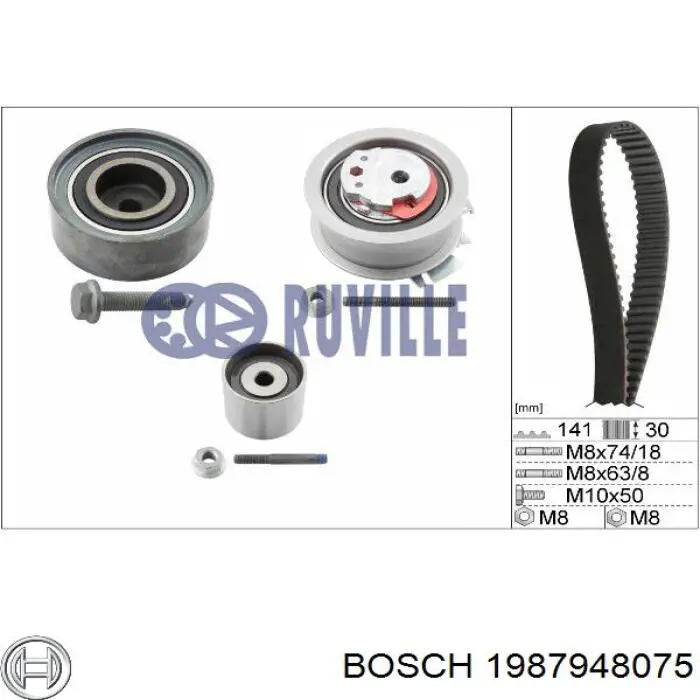 1987948075 Bosch kit de distribución