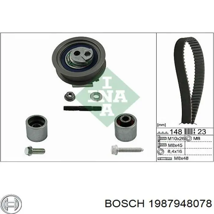 1987948078 Bosch kit correa de distribución