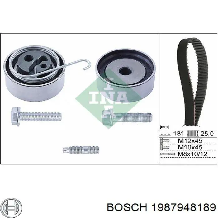 Juego de correas dentadas Bosch 1987948189 precio, desde 96,14 EUR