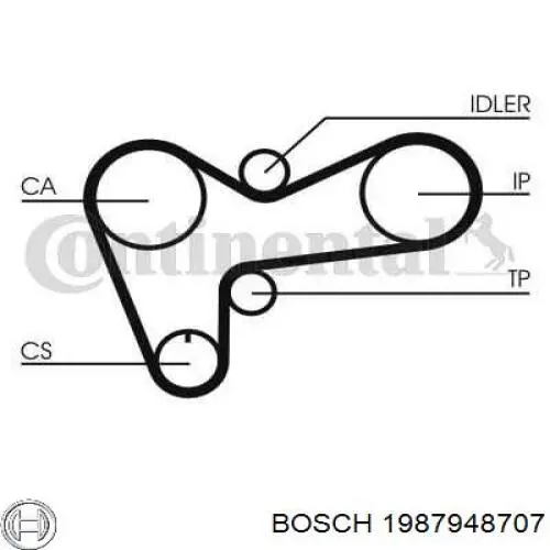 Correa distribución 1987948707 Bosch