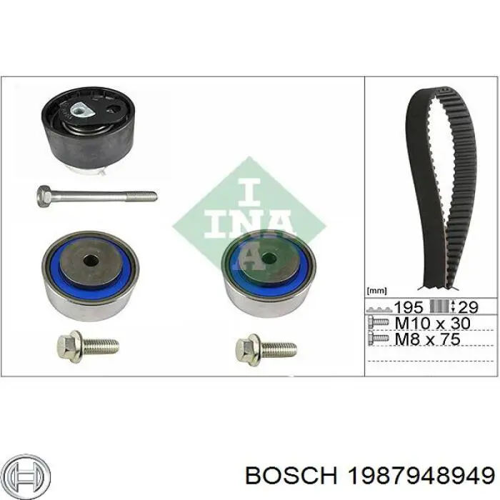 1987948949 Bosch kit correa de distribución