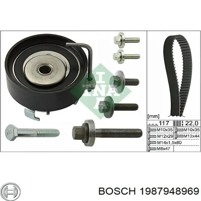 1987948969 Bosch kit de correa de distribución