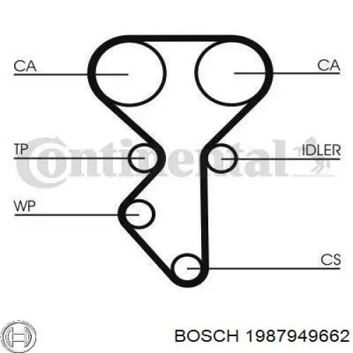 Comprar 1987949662 Bosch Correa distribución