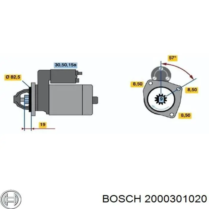 Buje de arranque 2000301020 Bosch