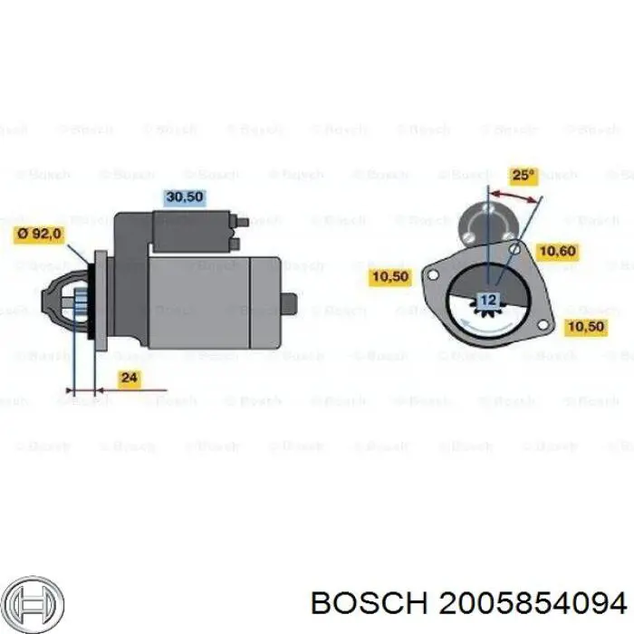 Comprar 2005854094 Bosch Tapa trasera del motor de arranque