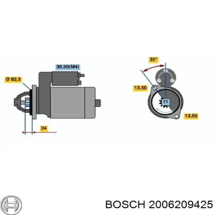 2006209425 Bosch Bendix motor de arranque
