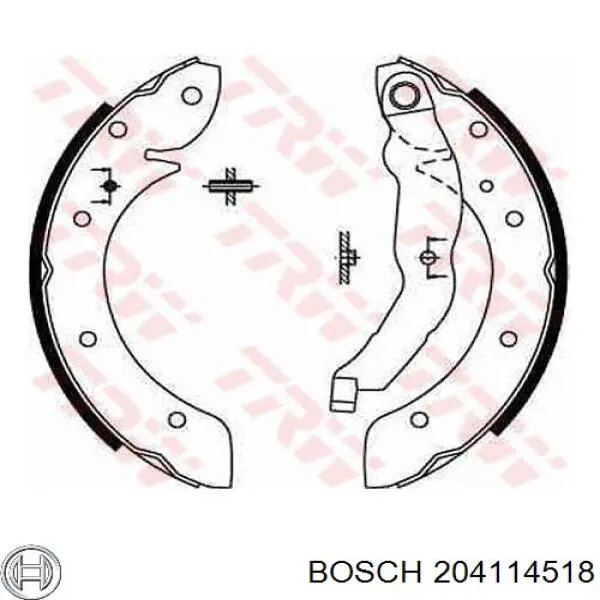 204114518 Bosch juego de zapatas de frenos de tambor, con cilindros, completo