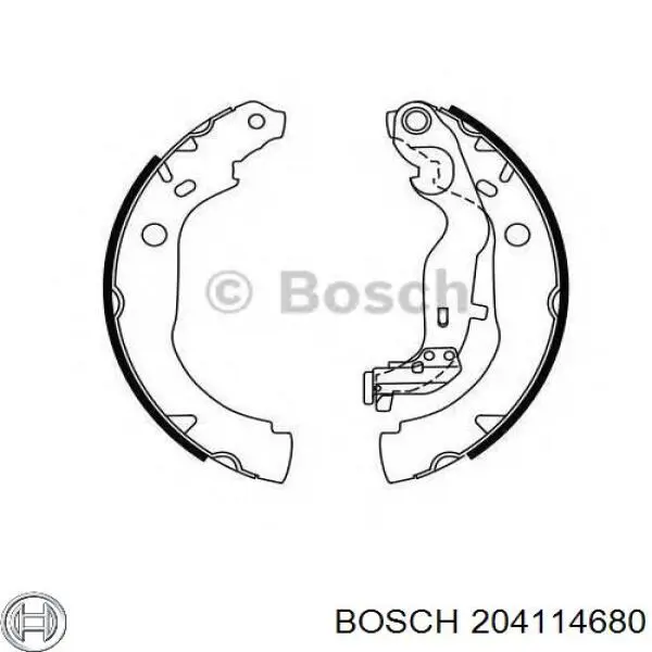 204114680 Bosch juego de zapatas de frenos de tambor, con cilindros, completo