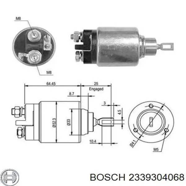 2339304068 Bosch interruptor magnético, estárter