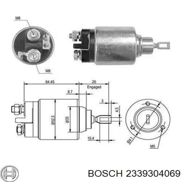 2339304069 Bosch interruptor magnético, estárter