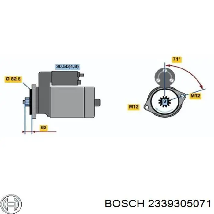 Solenoide de arranque 76911287 VAG