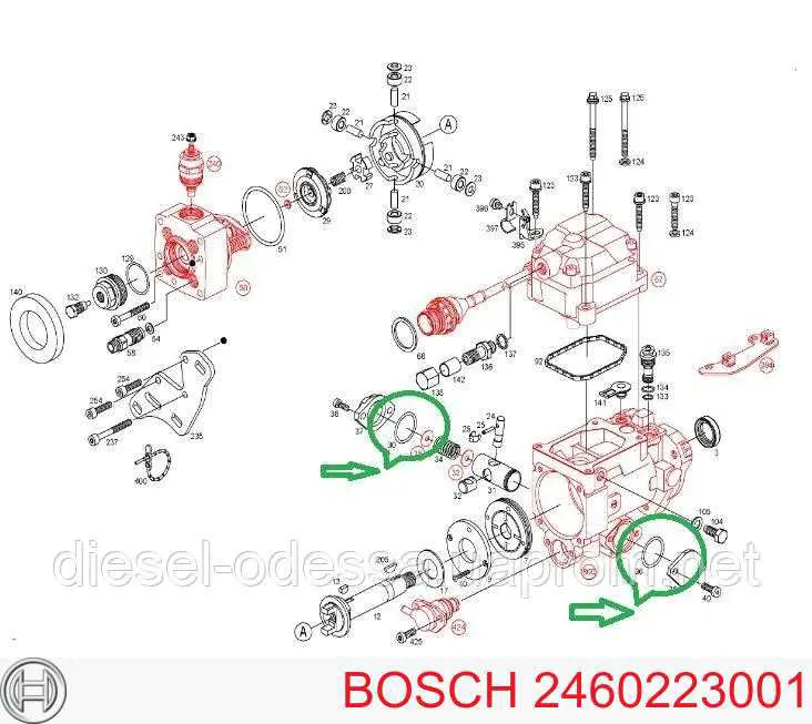 2460223001 Bosch Retén de la bomba de inyección