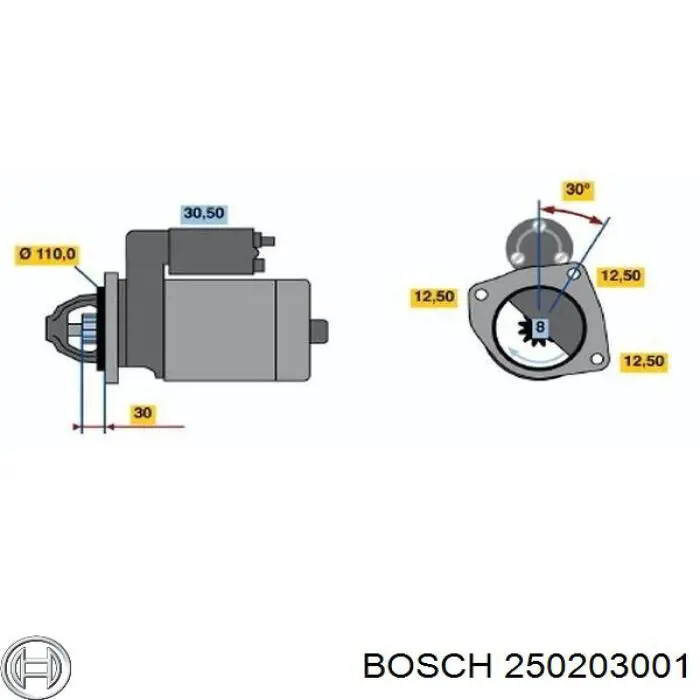 250203001 Bosch Bujías de calentamiento