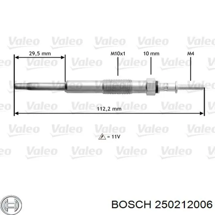 250212006 Bosch bujía de precalentamiento