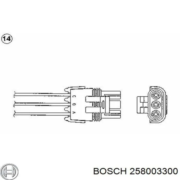 258003300 Bosch Sensor de oxígeno previo al catalizador