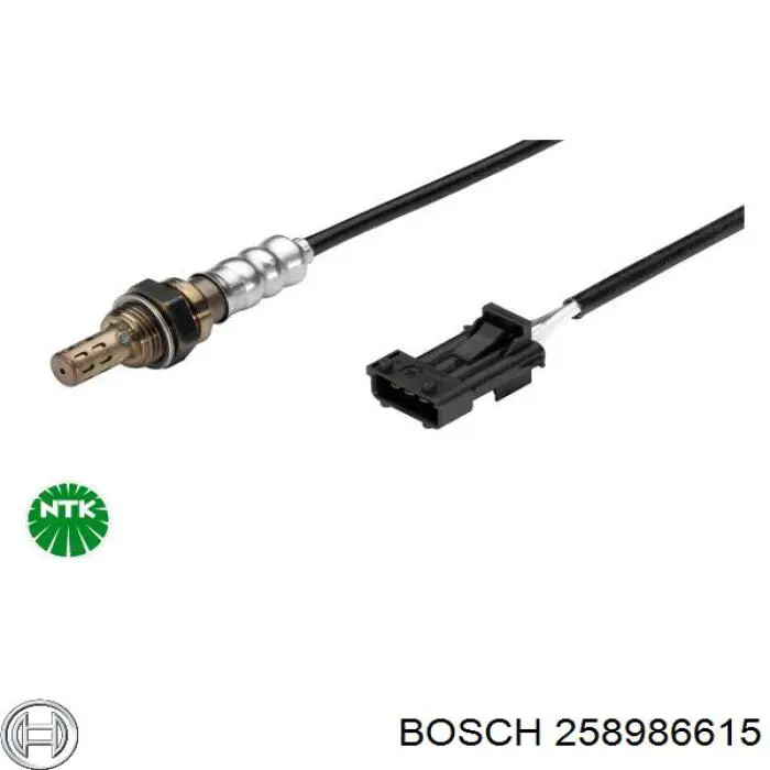 258986615 Bosch Sonda lambda, sensor de oxígeno antes del catalizador derecho