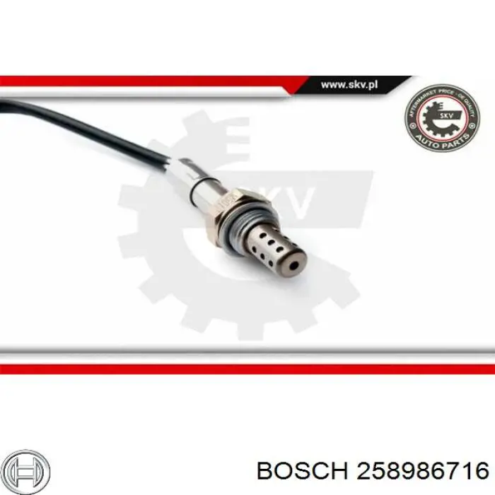 258986716 Bosch sonda lambda sensor de oxigeno post catalizador