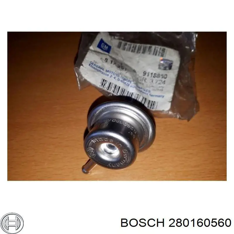 Regulador de presión de combustible 280160560 Bosch
