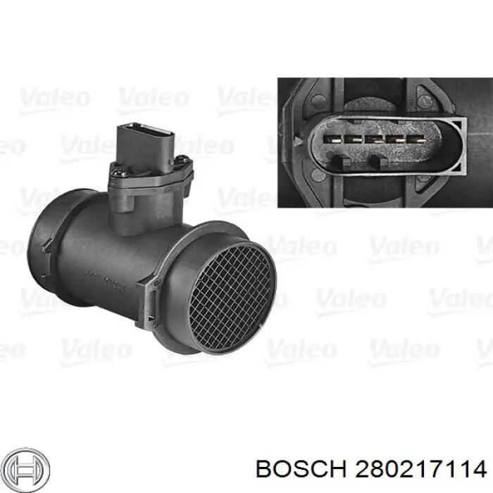 280217114 Bosch sensor de flujo de aire/medidor de flujo (flujo de aire masibo)