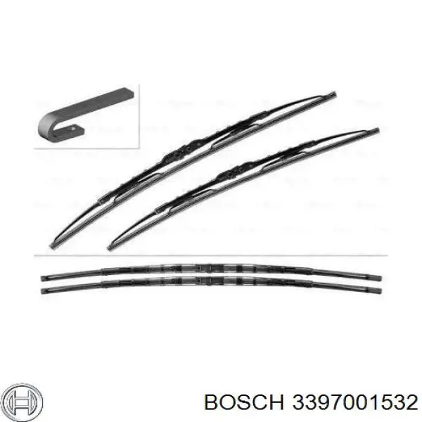 3397001532 Bosch Escobillas Limpiaparabrisas delanteras