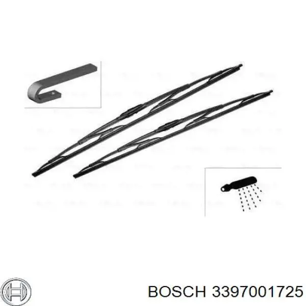 Comprar 3397001725 Bosch Escobilla del limpiaparabrisas del lado del pasajero