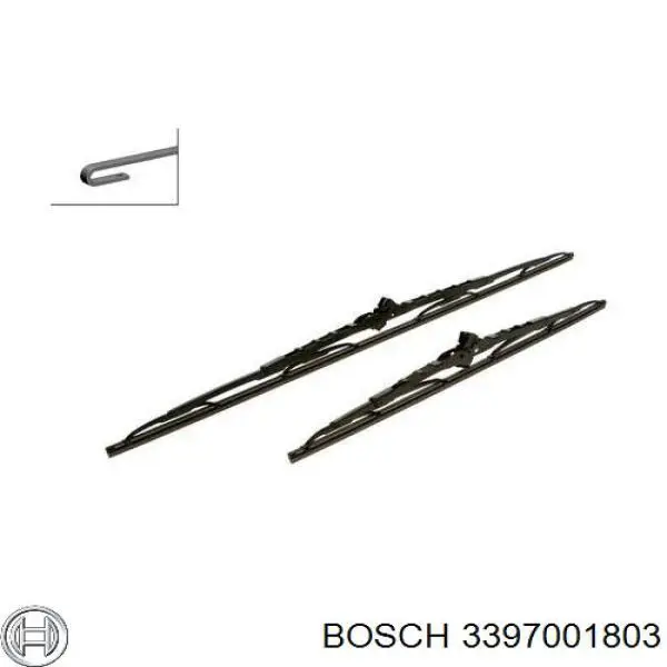 Escobilla del limpiaparabrisas del lado del pasajero 3397001803 Bosch