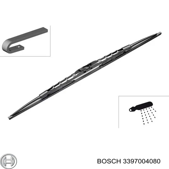 Escobillas de limpiaparabrisas delanteras Bosch 3397004080