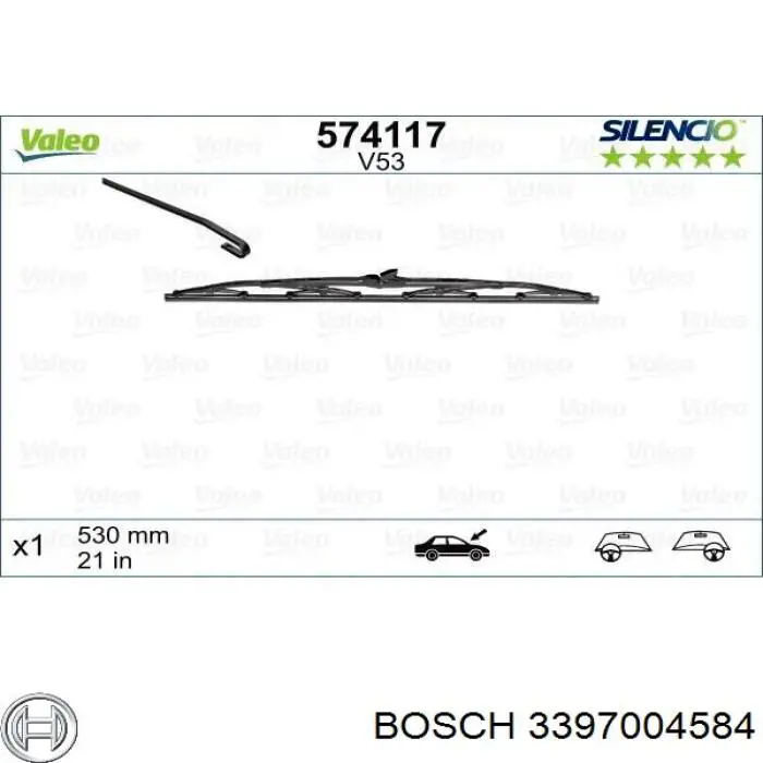 Escobilla del limpiaparabrisas del lado del pasajero 3397004584 Bosch