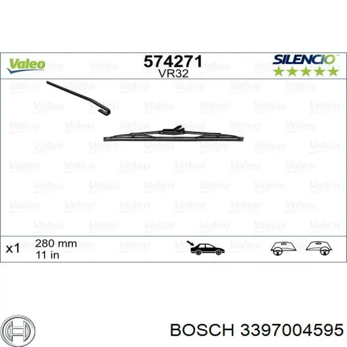 Limpiaparabrisas traseros 3397004595 Bosch