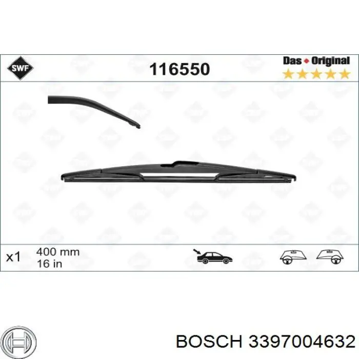Comprar 3397004632 Bosch Limpiaparabrisas traseros
