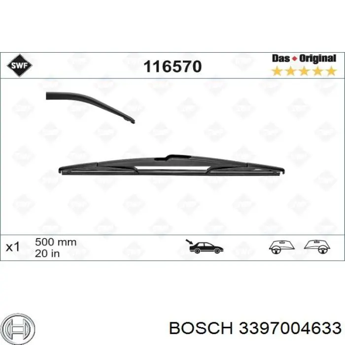 Limpiaparabrisas traseros 3397004633 Bosch
