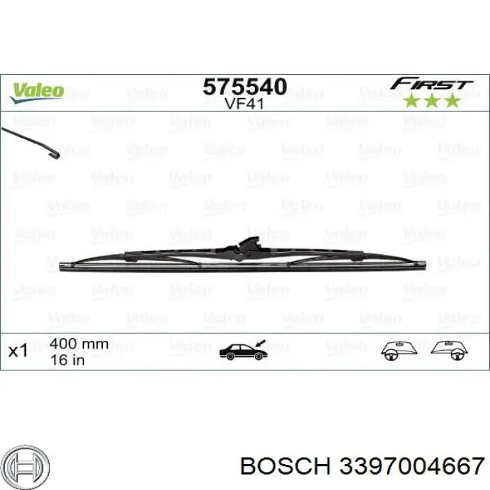 3397004667 Bosch Escobilla del limpiaparabrisas del lado del pasajero