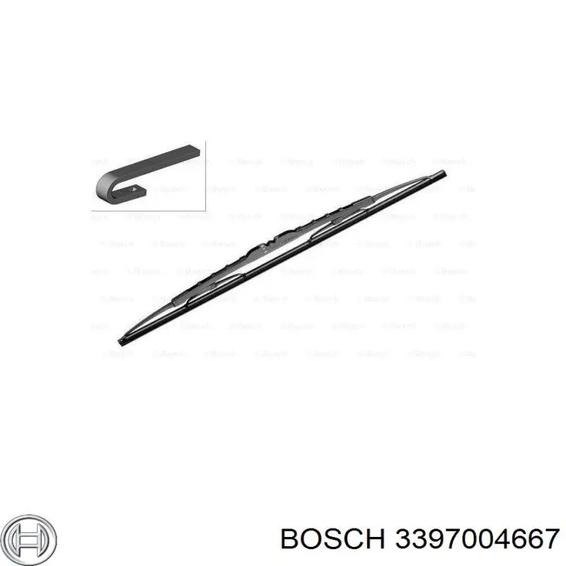 Escobilla del limpiaparabrisas del lado del pasajero 3397004667 Bosch