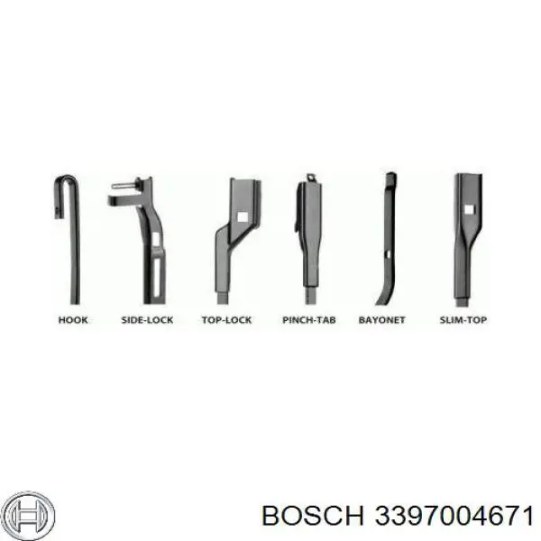 Comprar 3397004671 Bosch Escobilla del limpiaparabrisas del lado del pasajero
