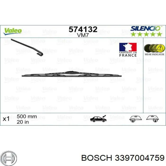 Comprar 956 Bosch Limpiaparabrisas traseros