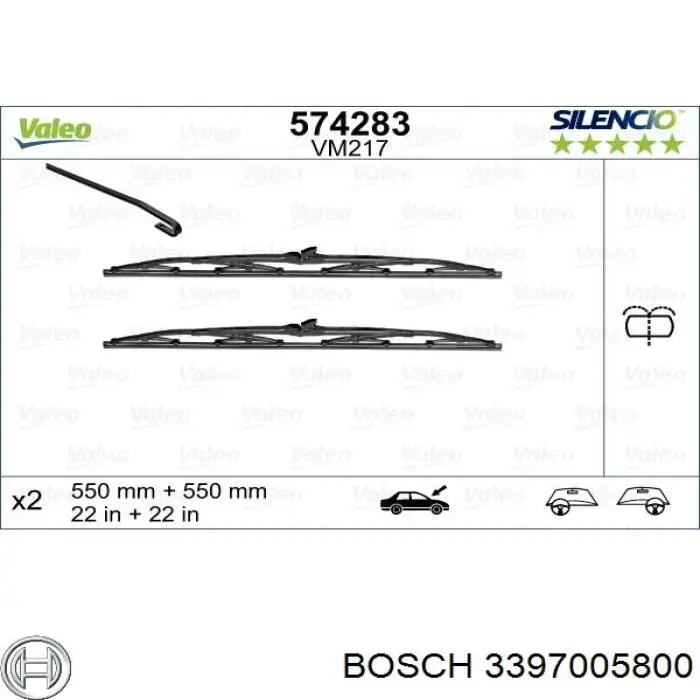 3 397 005 800 Bosch limpiaparabrisas