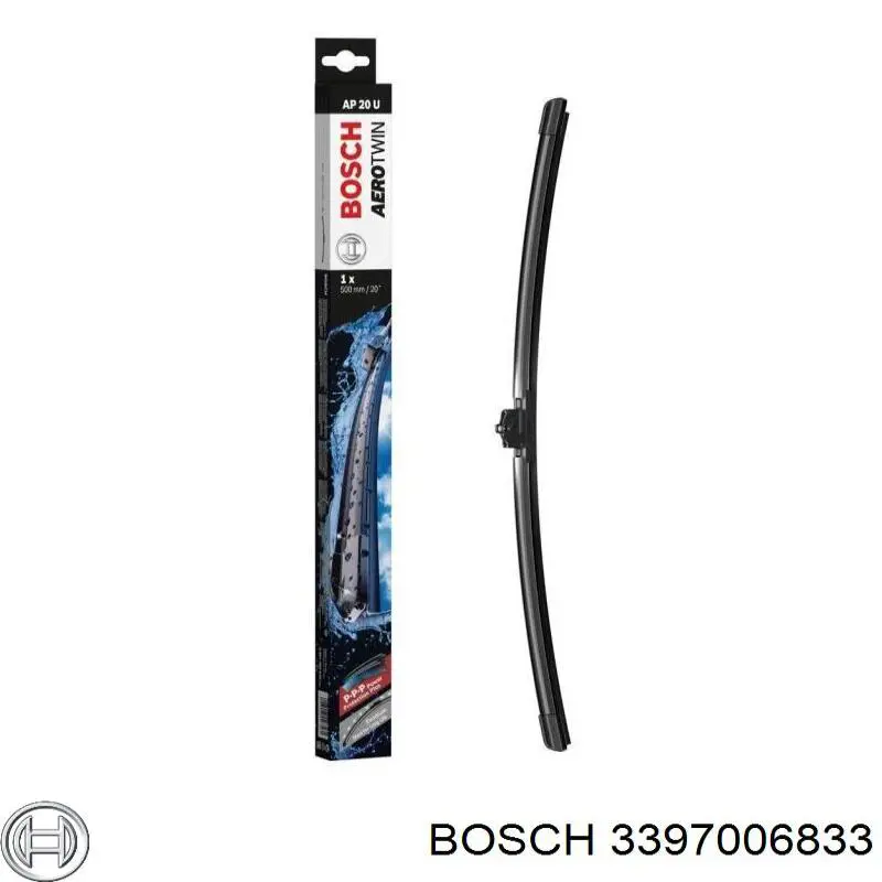 Escobilla del limpiaparabrisas del lado del conductor 3397006833 Bosch