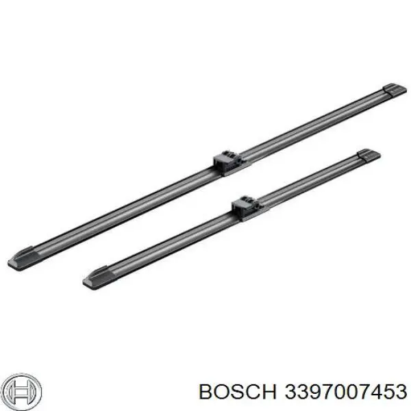 3 397 007 453 Bosch juego de limpiaparabrisas de luna delantera, 2 piezas