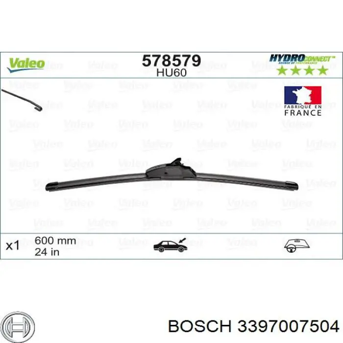 Escobillas delanteras Bosch 3397007504 precio, desde 19,03 EUR