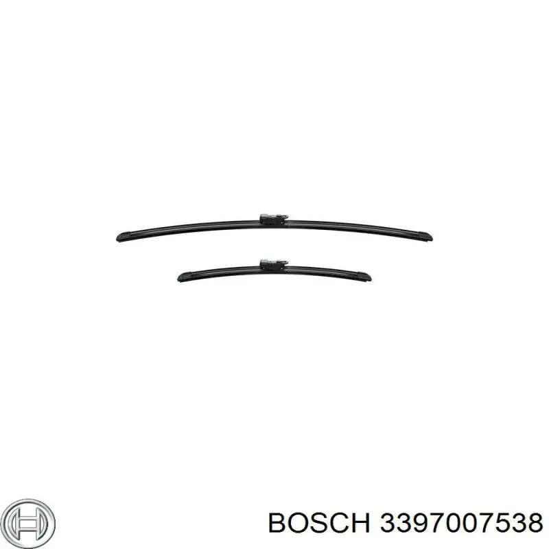 Comprar 3397007538 Bosch Juego de escobillas de luna delantera, 2 piezas