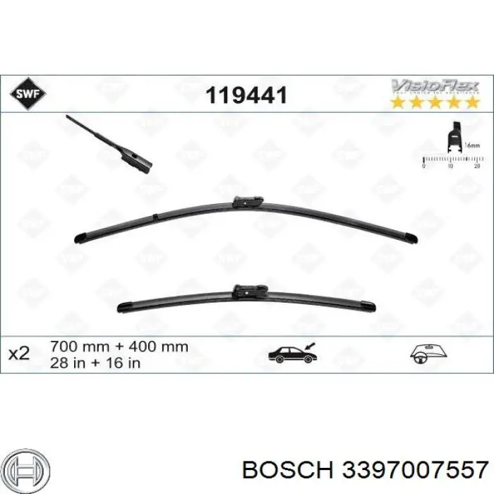 Escobillas delanteras Bosch 3397007557 precio, desde 21,22 EUR