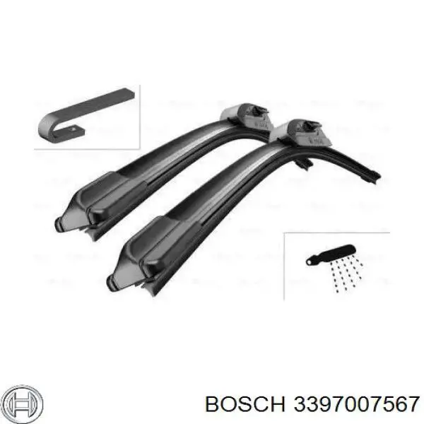Comprar 3397007567 Bosch Juego de escobillas de luna delantera, 2 piezas