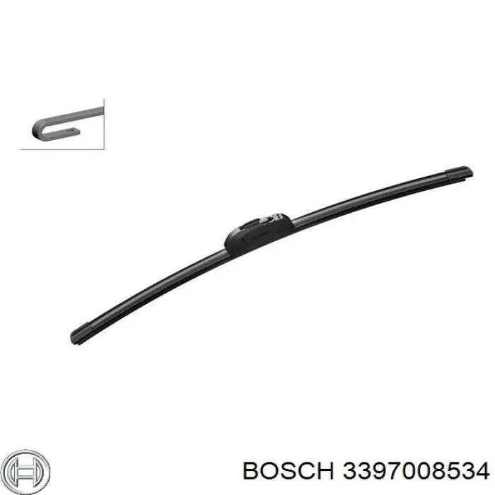 Escobilla del limpiaparabrisas del lado del pasajero 3397008534 Bosch