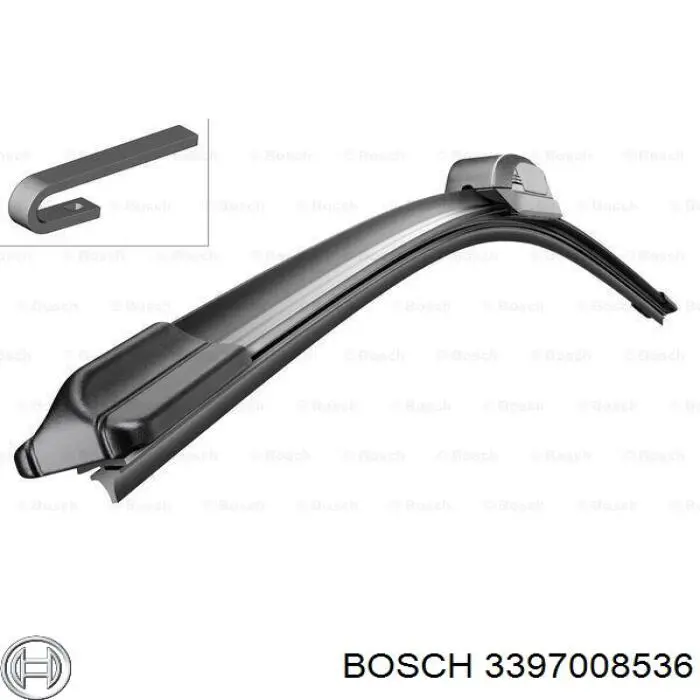 3397008536 Bosch limpiaparabrisas de luna delantera copiloto