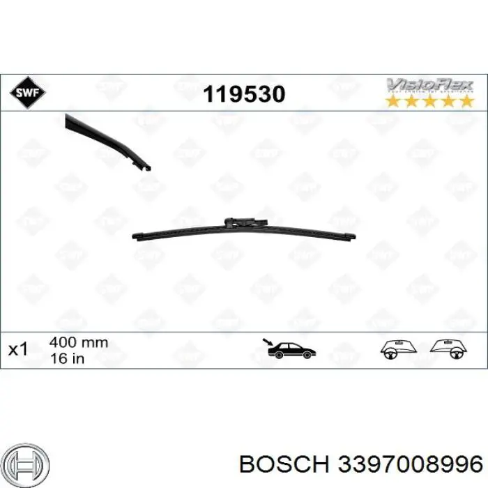 Comprar 3397008996 Bosch Limpiaparabrisas traseros