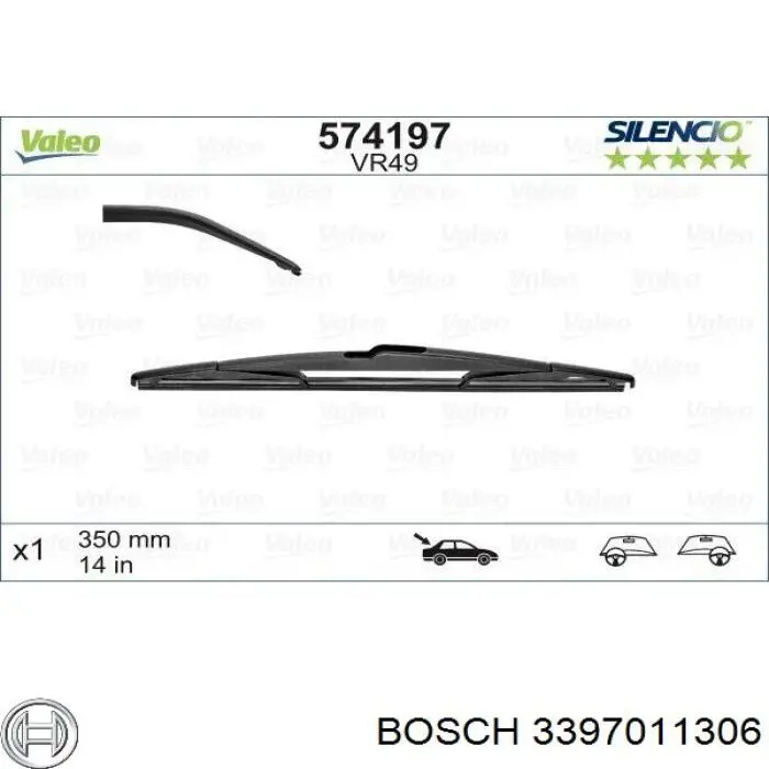 3397011306 Bosch Limpiaparabrisas trasero