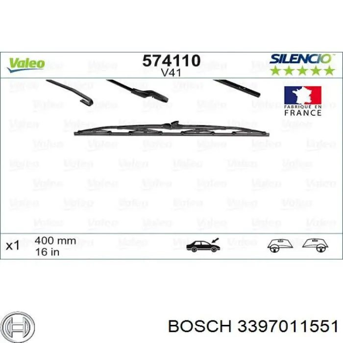 Limpiaparabrisas traseros 3397011551 Bosch